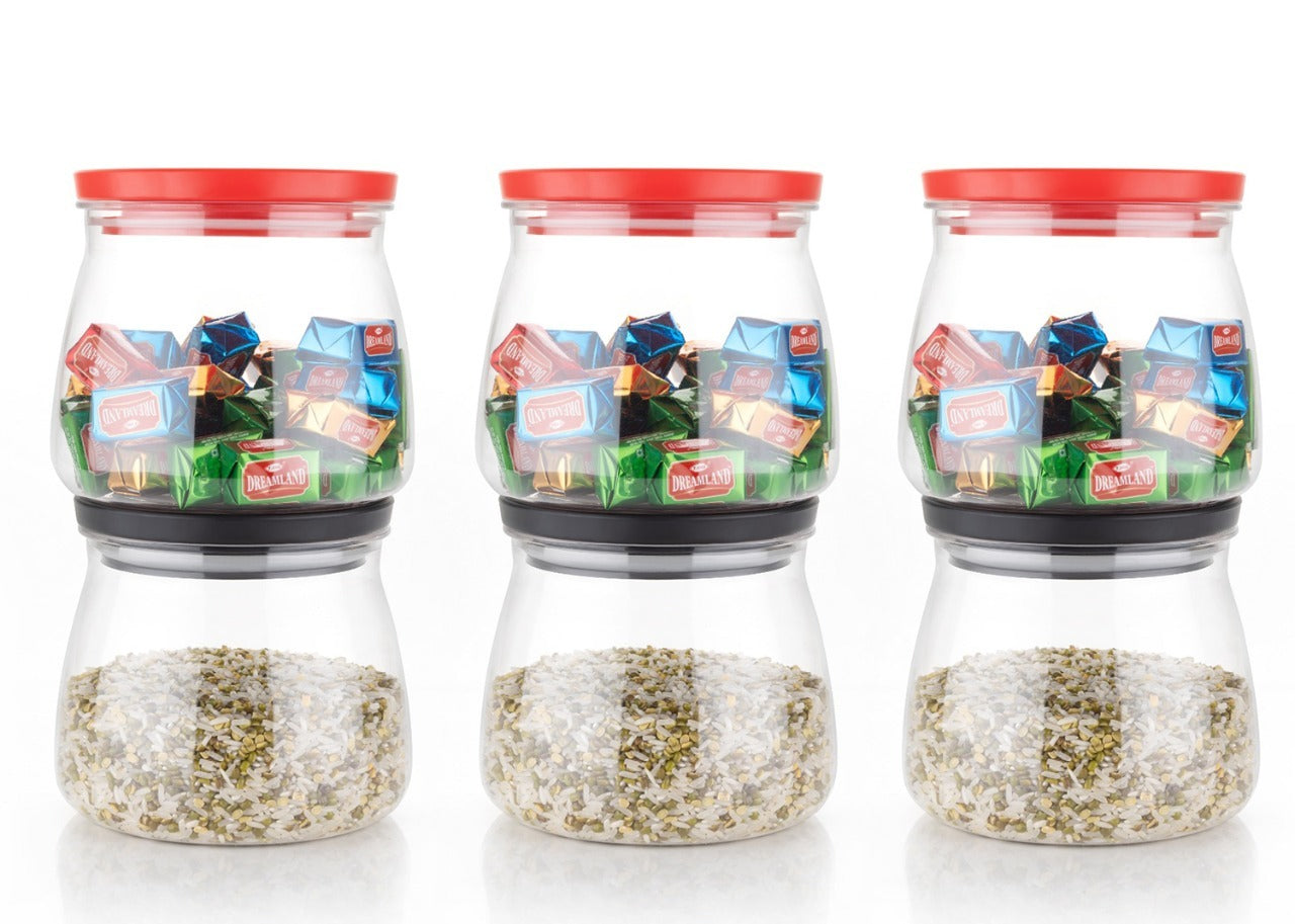 Airtight matka-shaped jar in multicolour Airtight matka-shaped jar in multicolour